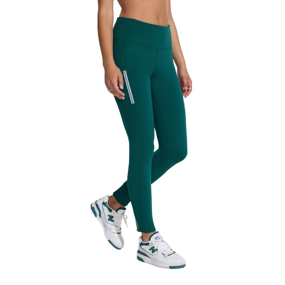 Mondetta L Active Fleece Lined Leggings Zipper Pockets Activewear Athletic Pants